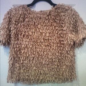 Stylish Textured Tan Kids' Blouse